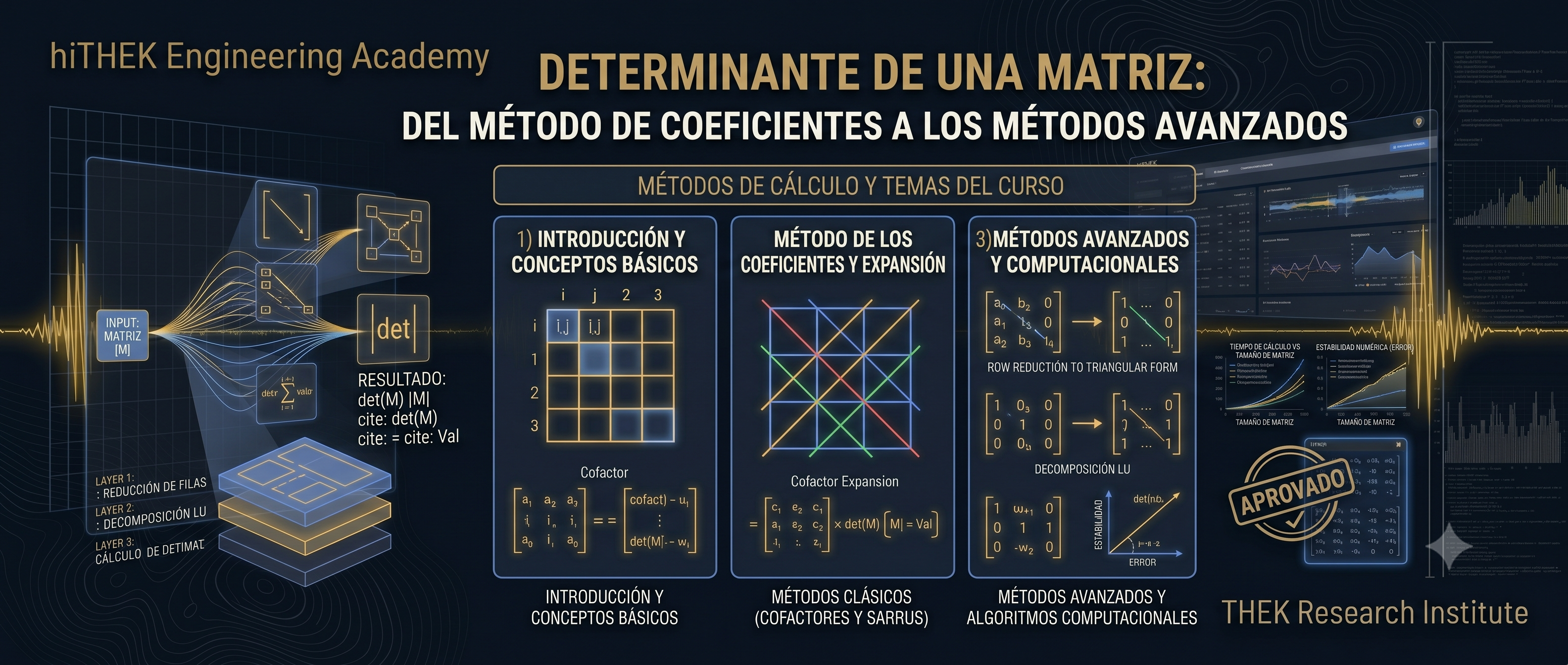 DETERMINANTE DE UNA MATRIZ: DEL MÉTODO DE COEFICIENTES A LOS MÉTODOS AVANZADOS