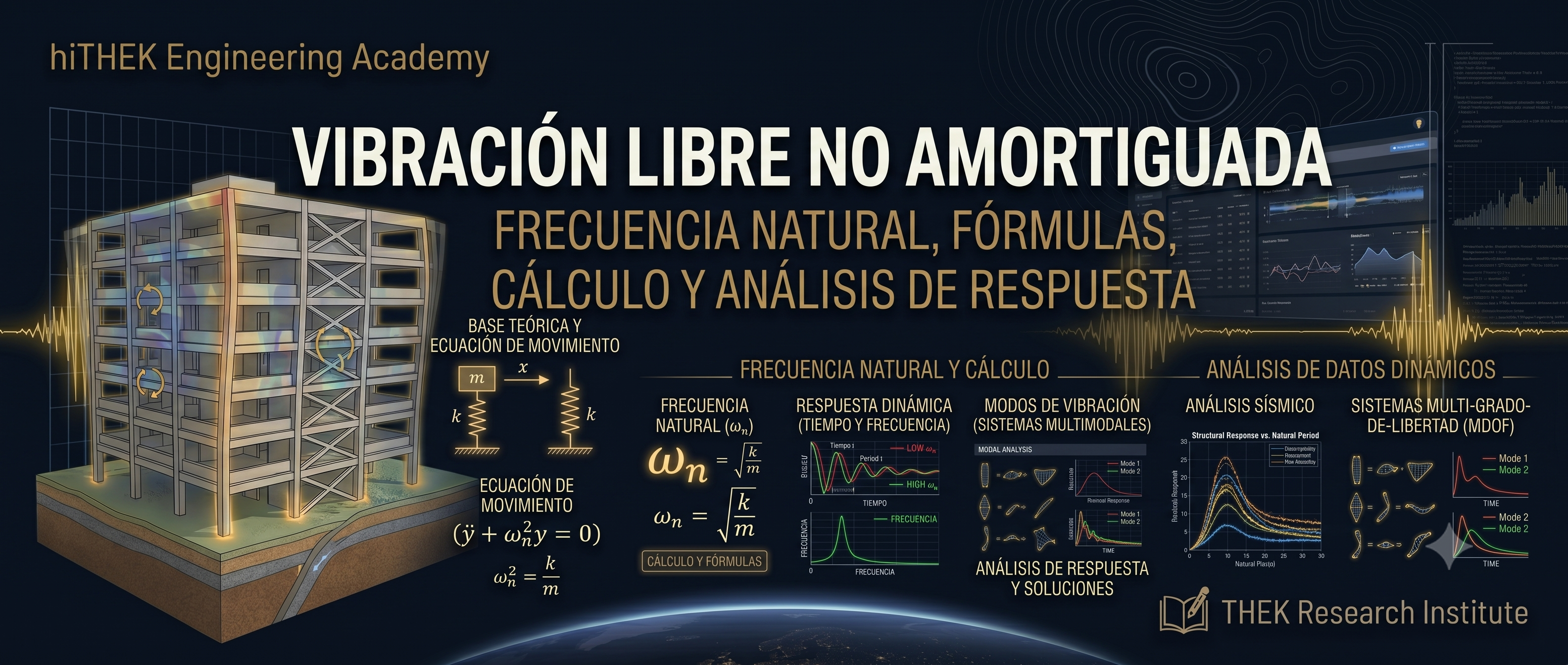 VIBRACIÓN LIBRE NO AMORTIGUADA: FRECUENCIA NATURAL, FÓRMULAS, CÁLCULO Y ANÁLISIS DE RESPUESTA